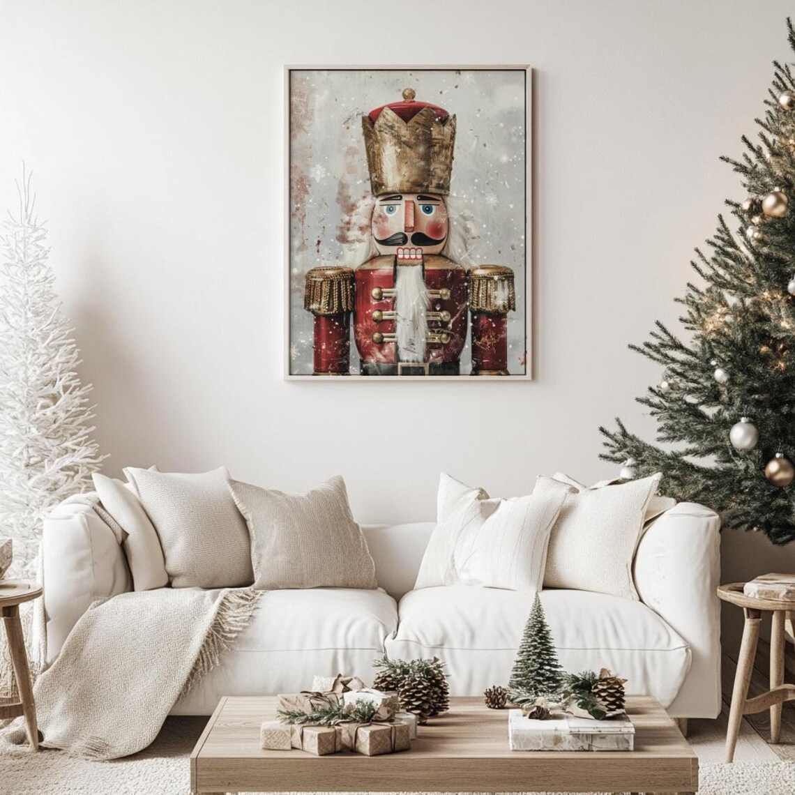 Christmas Nutcracker Minimalist Vintage Art Print - Image 5
