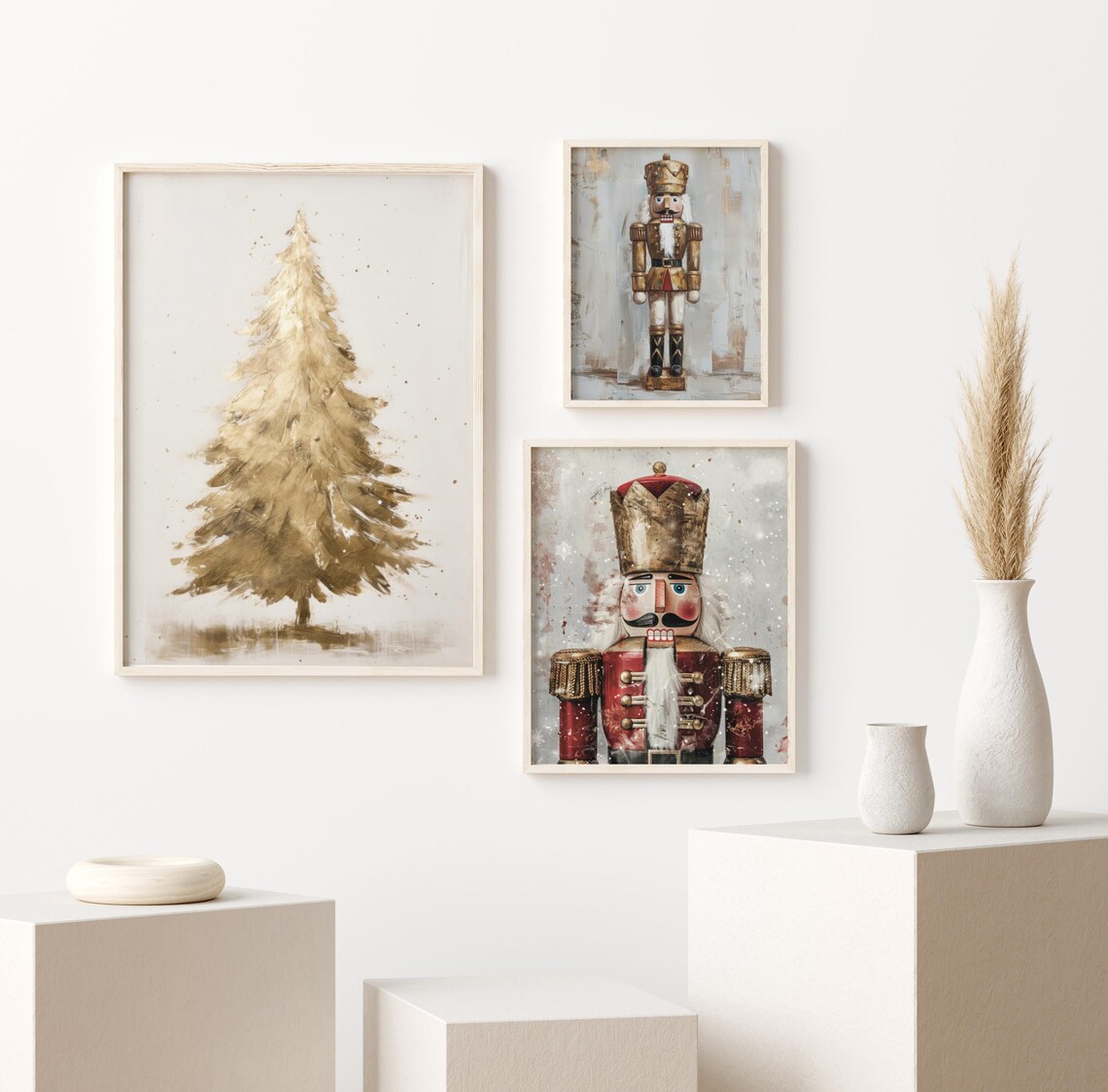 Christmas Nutcracker Minimalist Vintage Art Print - Image 2