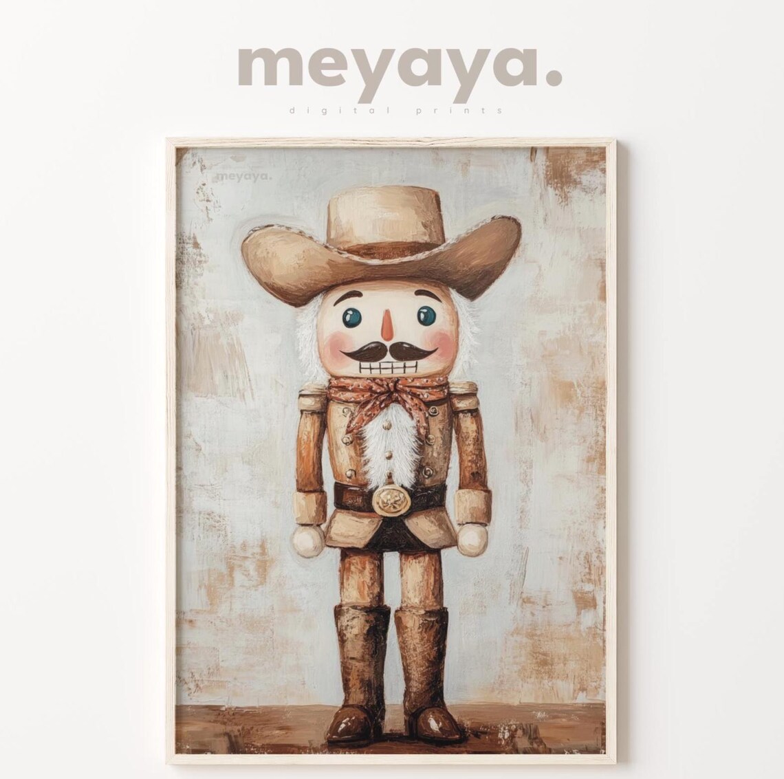 Cowboy Nutcracker Texas Holiday Art Print - Image 5
