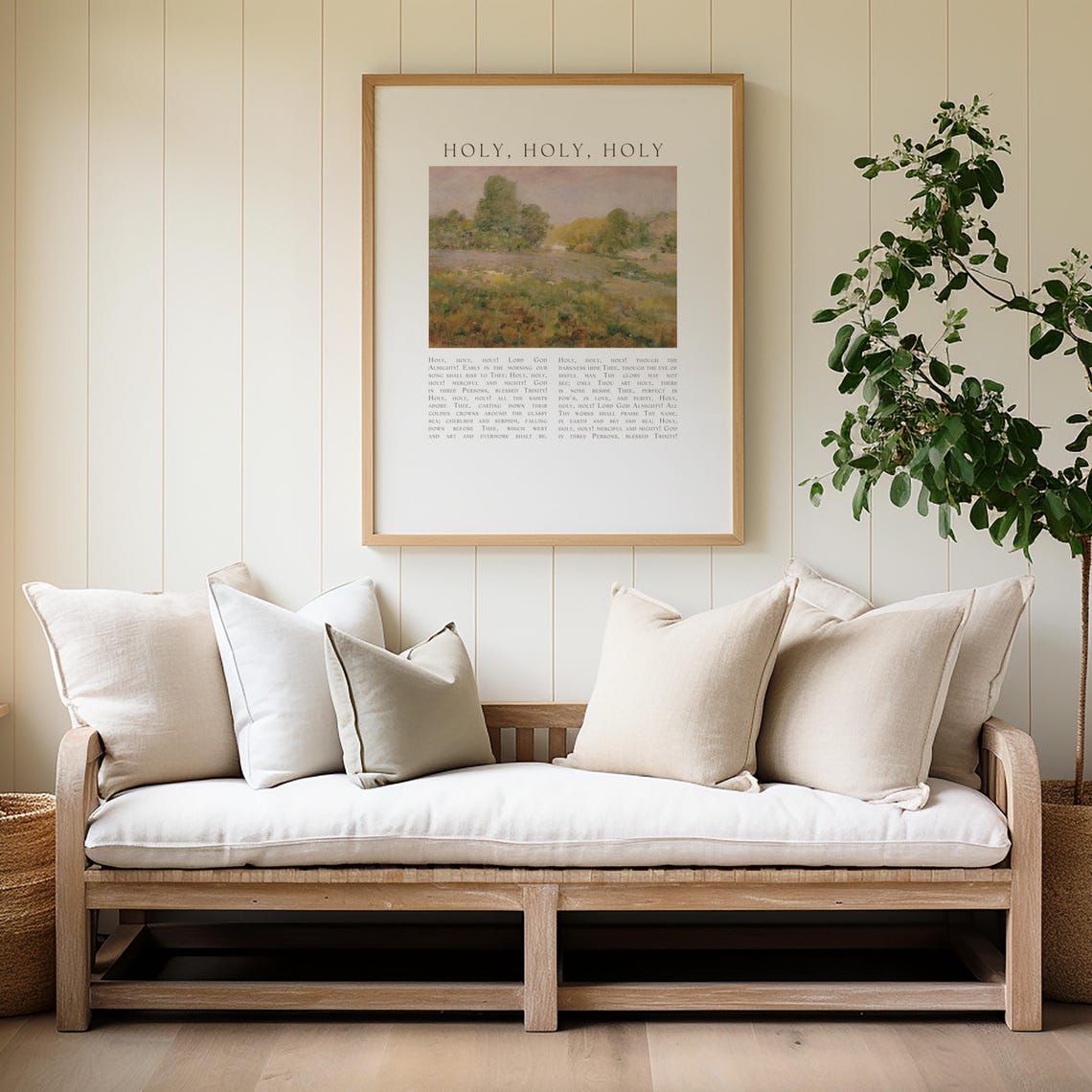 Holy Holy Holy Hymn Impressionist River Landscape Worship Poster - Image 5