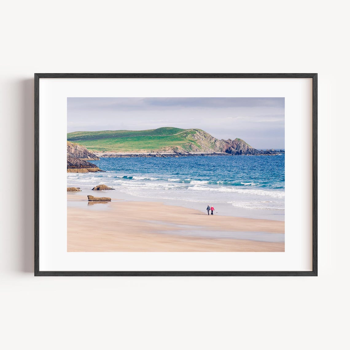 Sango Bay Durness Scotland Beach Couple Romantic Photo Poster