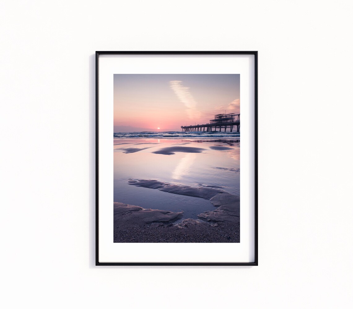 The Spit Beach Gold Coast Sunrise Reflection Coastal Fine Poster