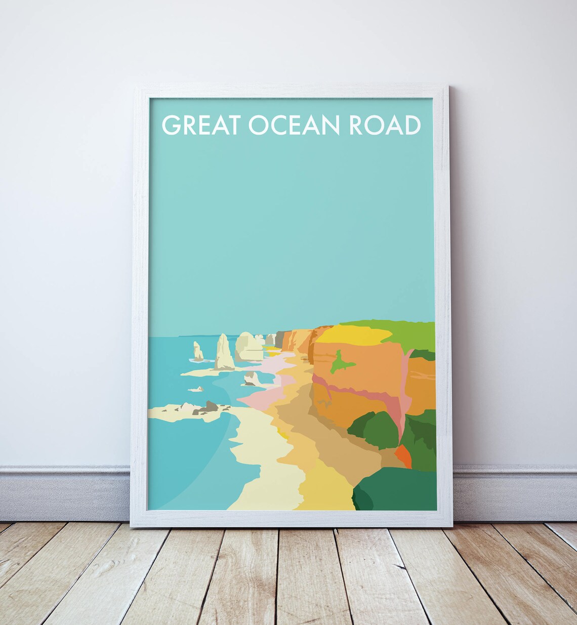 Great Ocean Road Travel Poster, Melbourne Victoria