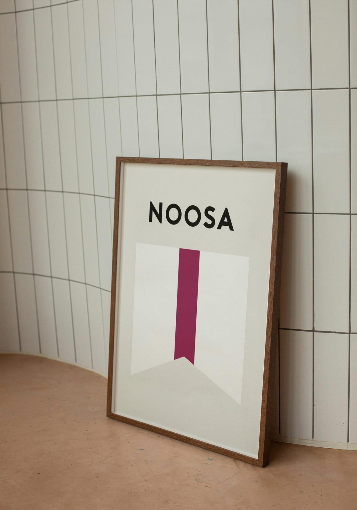 Noosa Surf Lifesaving Beach Flag Coastal Minimalist Art Print - Image 3