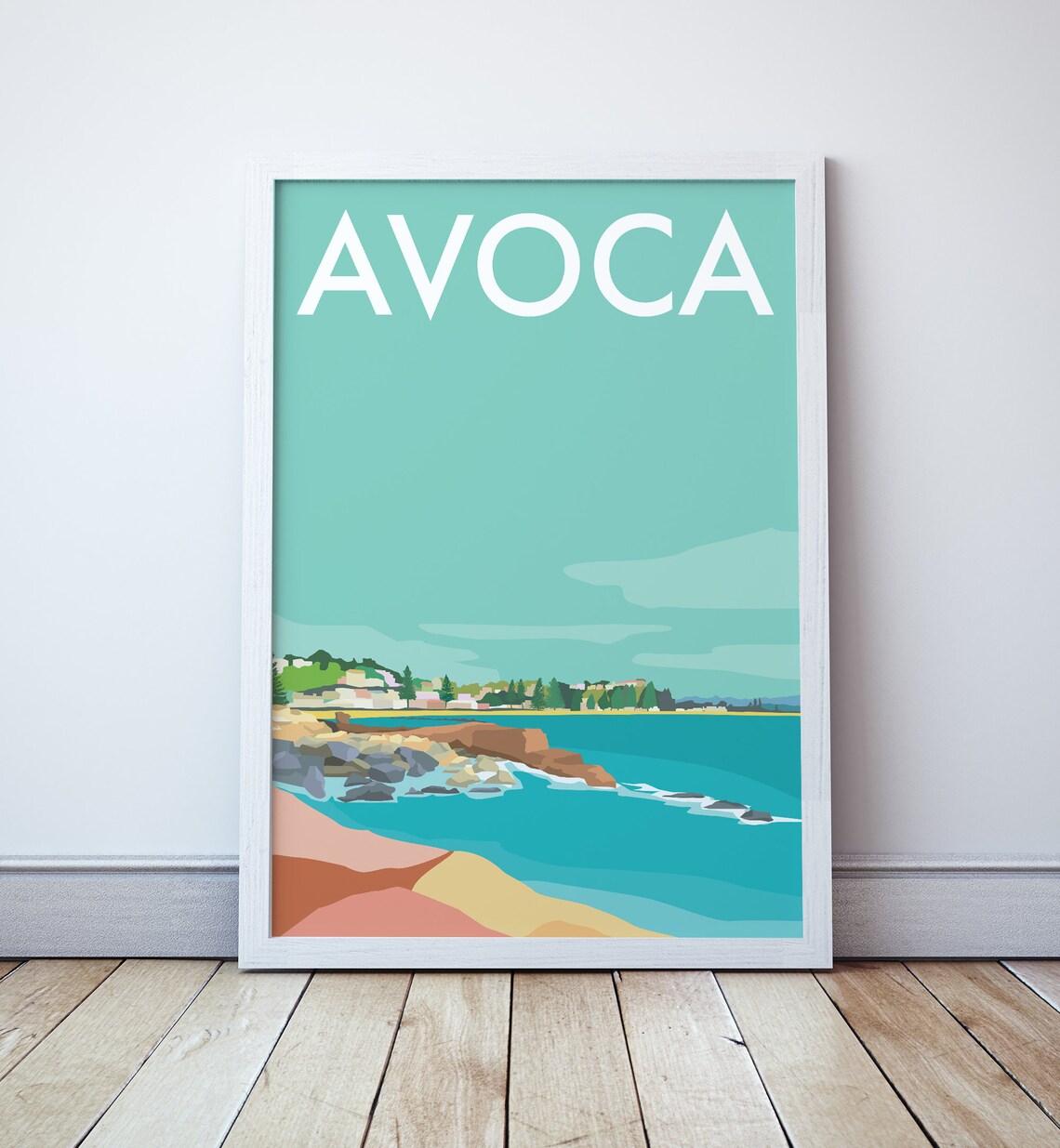 Avoca Beach Central Coast NSW Travel Poster