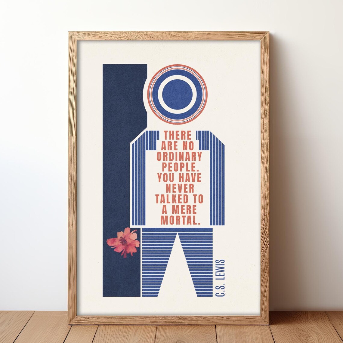 C S Lewis There Are No Ordinary People Quote Typography Poster