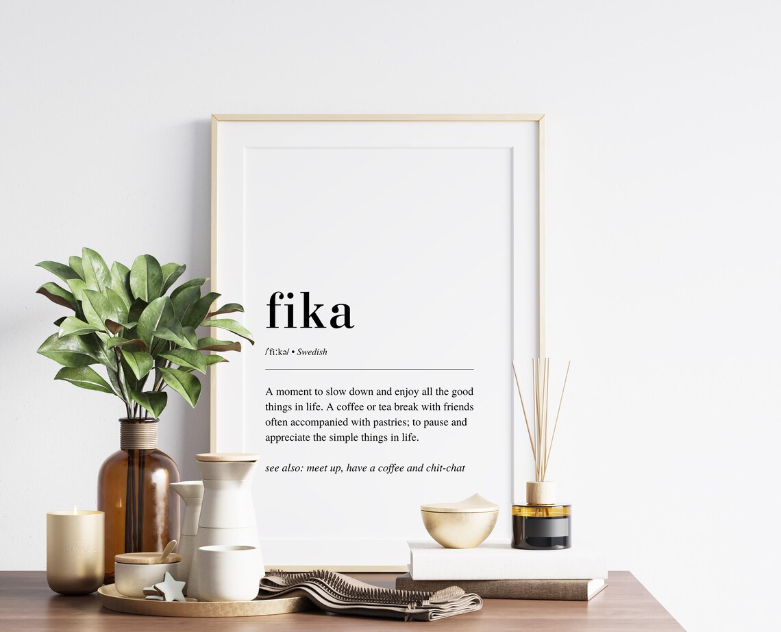 Fika Definition Print, Scandinavian Wall Art - Image 6