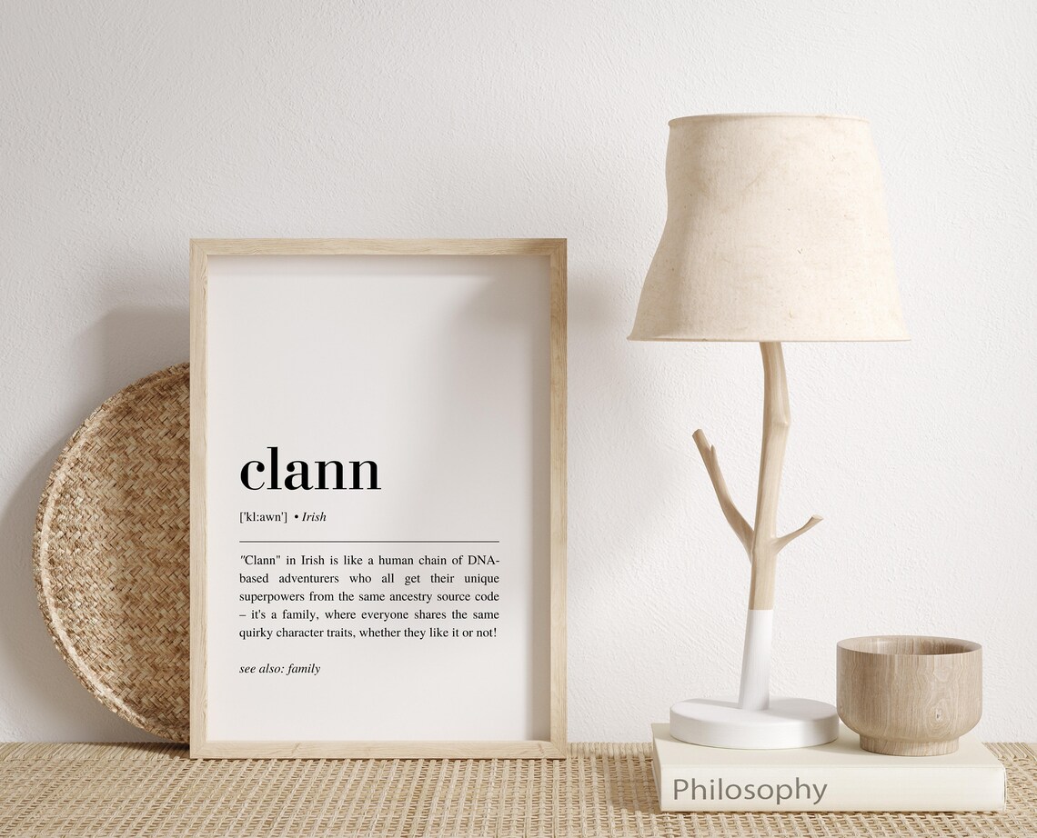 Clann Irish Definition Art Print, Ireland Decor - Image 2