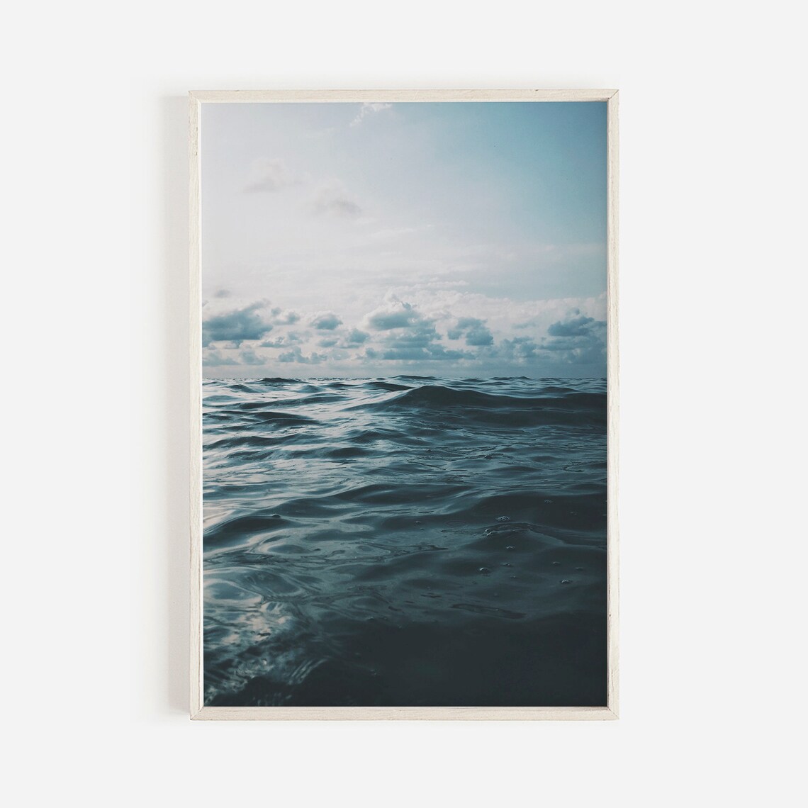 Deep Blue Ocean Scenery Modern Coastal Travel Poster