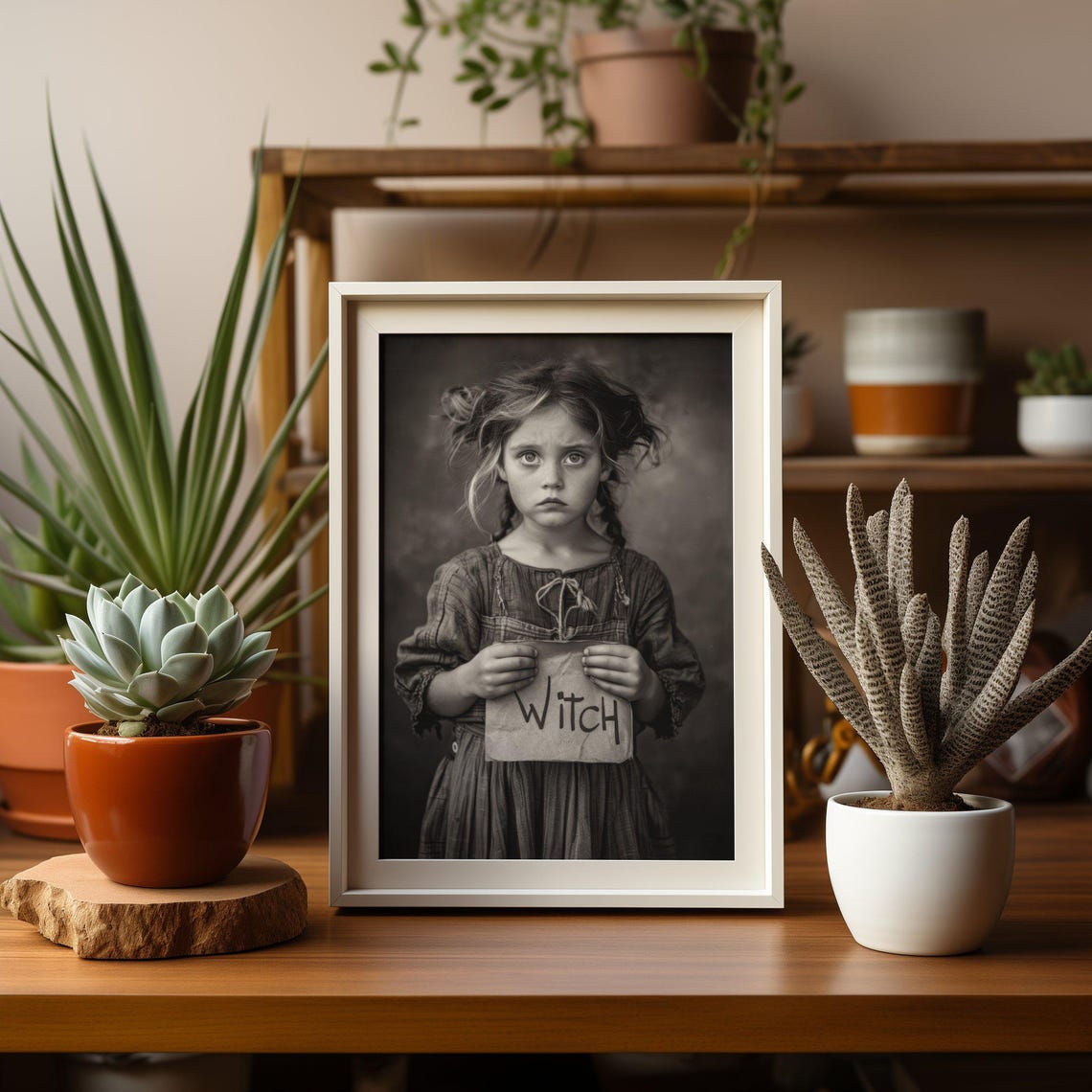 Antique Witch Sign Girl Vintage Photo Gothic Dark Decor Wall Poster - Image 2
