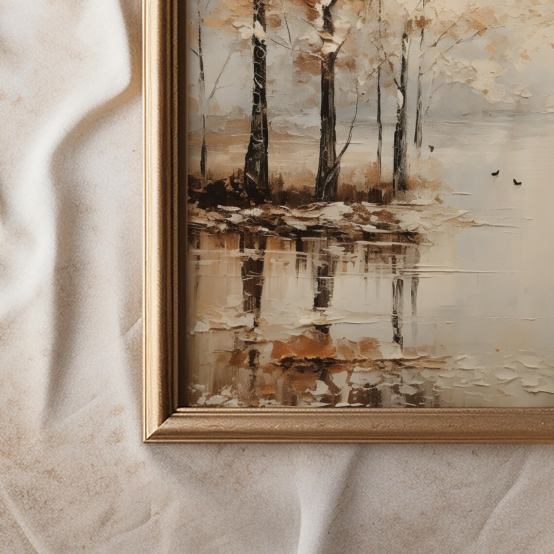 Autumn Farmhouse Fall Landscape Art Print - Image 2
