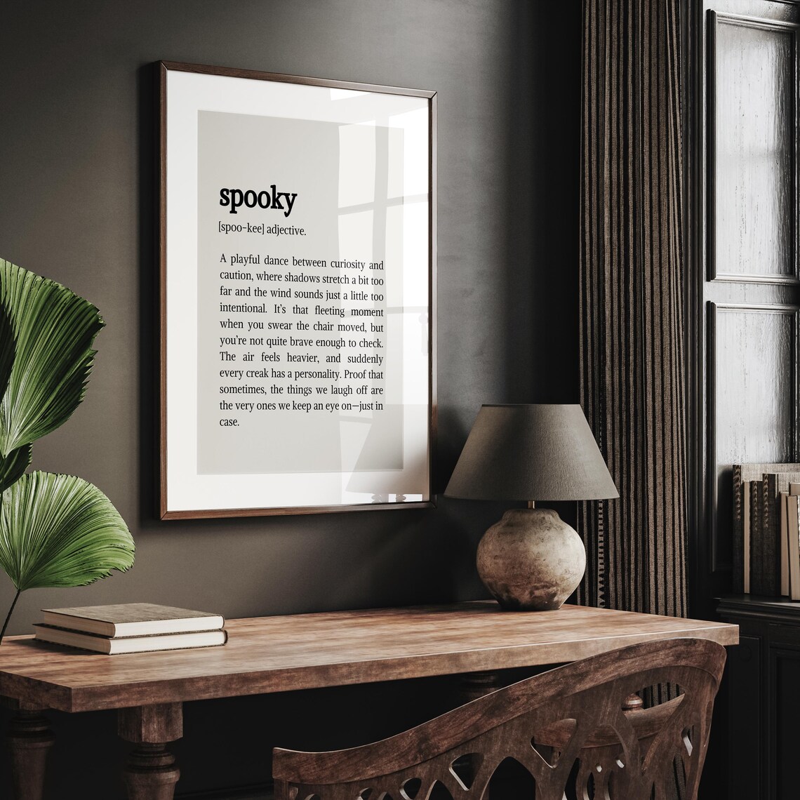 Spooky Definition Adjective Dictionary Typography Halloween Word Poster - Image 3