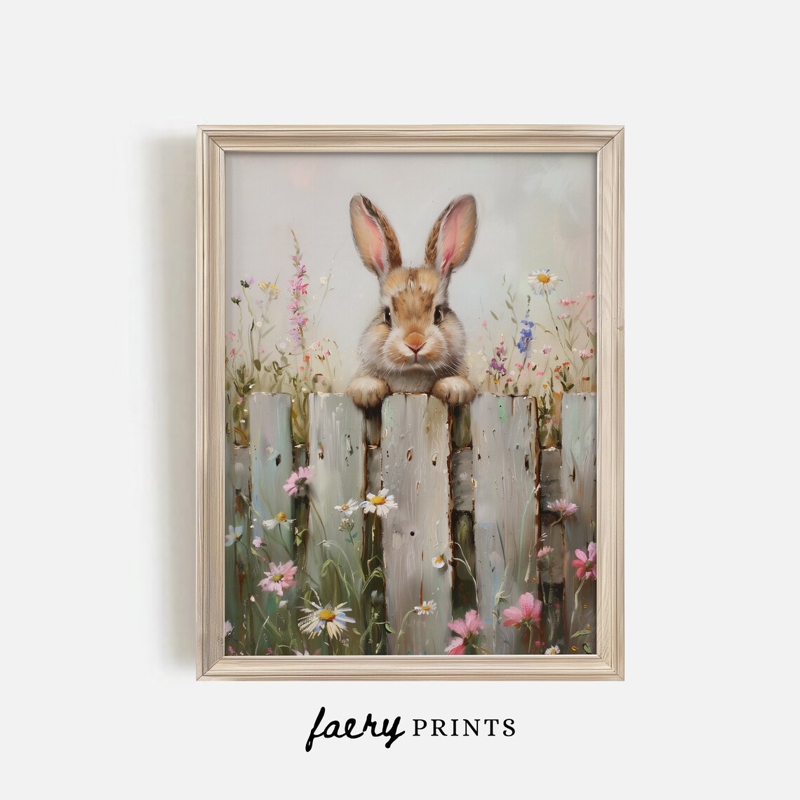 Easter Rabbit Art Print, Farmhouse Spring Bunny - Image 2