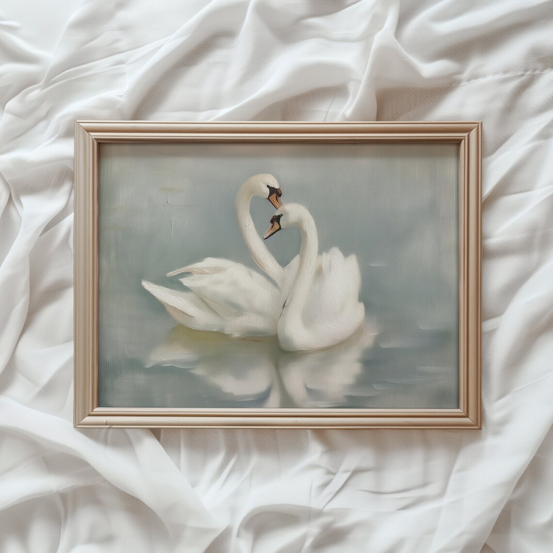 Swan Vintage Farmhouse Nursery Art Print