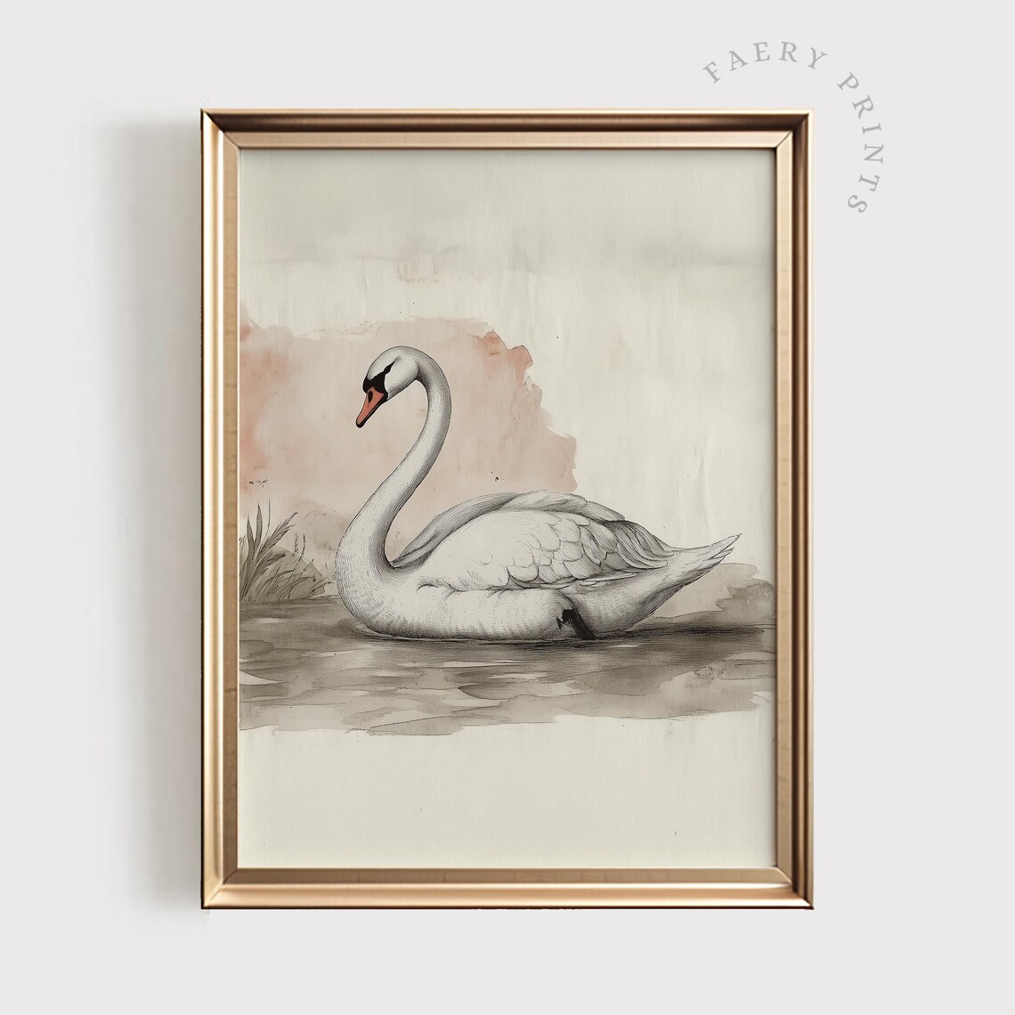 Swan Watercolor Art Print, Elegant Bird Illustration - Image 5