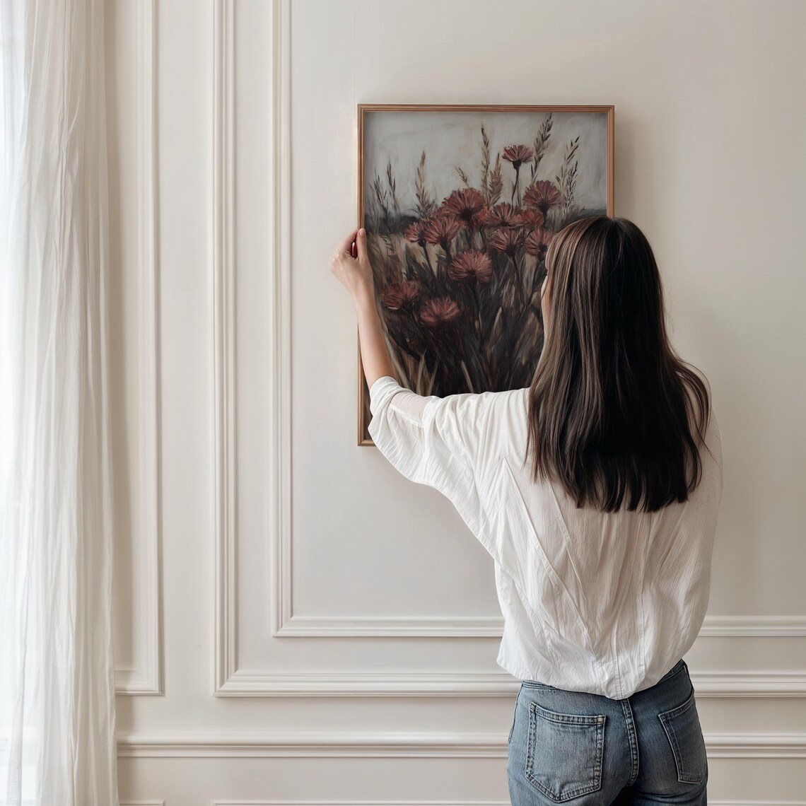 Moody Wildflower Print, Vintage Floral Art - Image 4