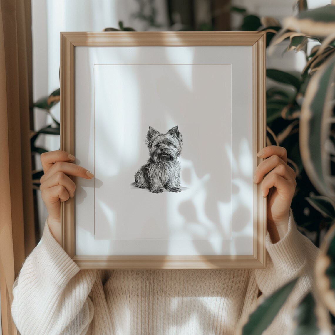 Yorki Dog Sketch, Yorkshire Terrier Art Print - Image 4
