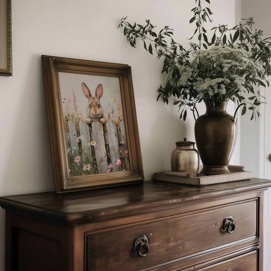 Easter Rabbit Art Print, Farmhouse Spring Bunny - Image 3