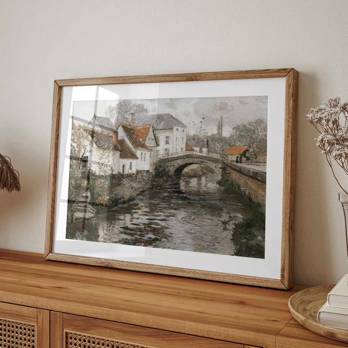 European Village Vintage Art Print, Rustic Decor - Image 5