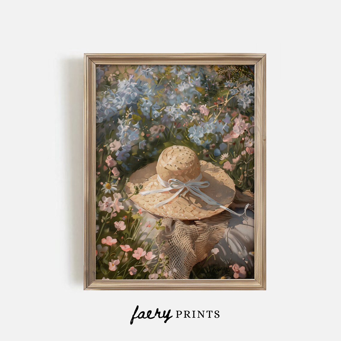 Spring Wildflower Meadow Art Print, Light Academia - Image 3