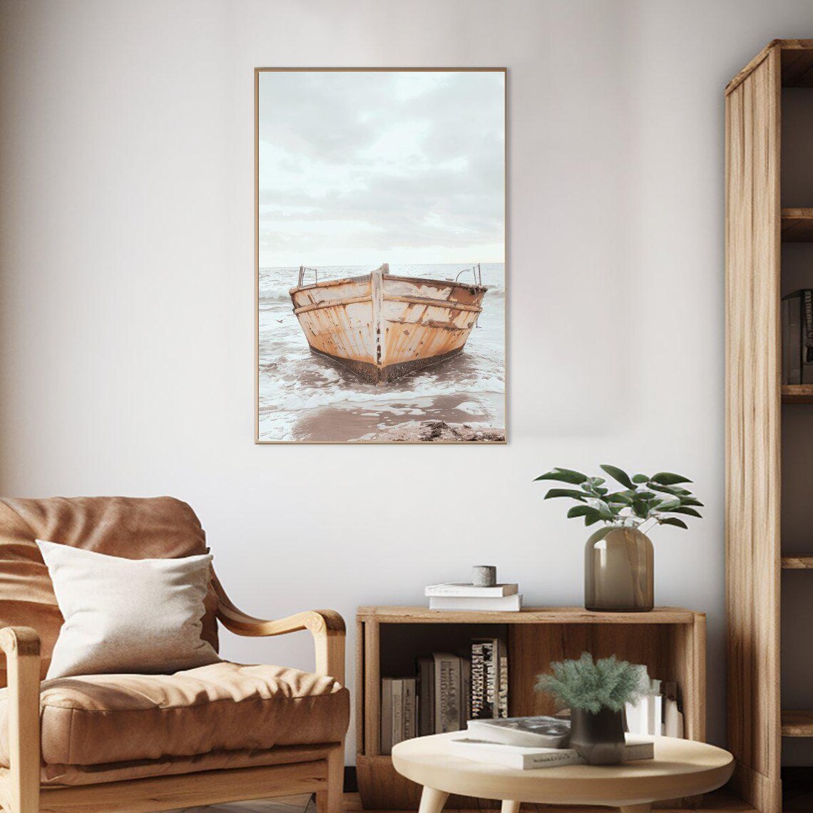 Weathered Boat Hull Vintage Coastal Beach Ocean Photography Poster - Image 2