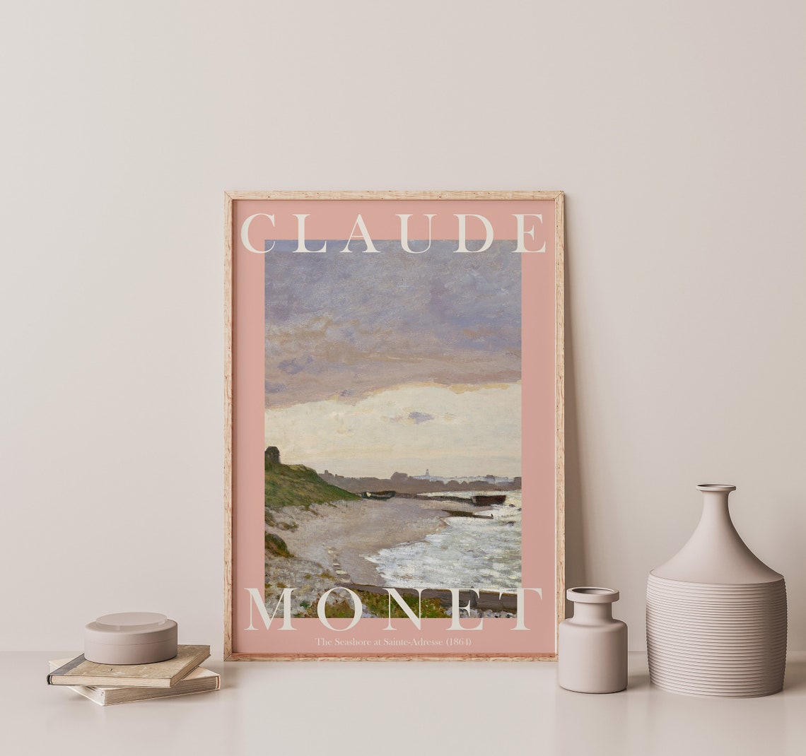 Claude Monet The Seashore at Sainte-Adresse 1861 Beach Poster - Image 2