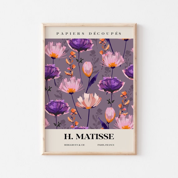 Flower Market Prints Matisse Flower Poster Matisse Cut Out Matisse Print Matisse Plant Flower A2 A3 A4 A5