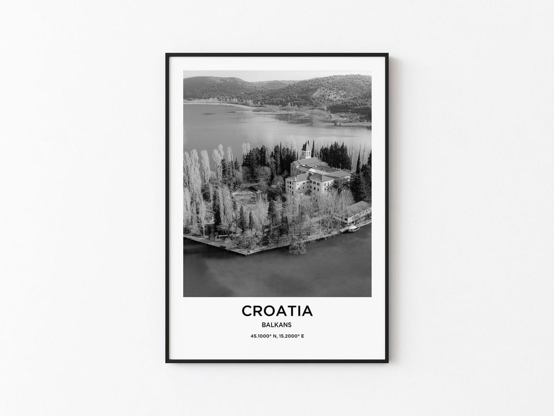 Croatia Art Croatia Print Croatia Poster Croatia Art Croatia Photo Croatia Map Croatia Painting Croatia Travel