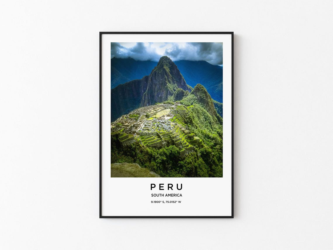 Peru Machu Picchu Ancient Citadel Andes Mountain Ruins Poster