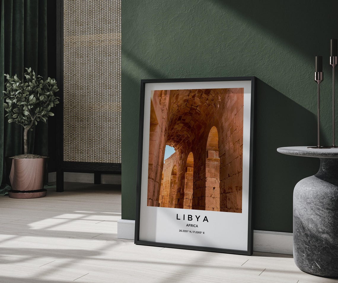 Libya Ancient Roman Stone Arches Desert Ruins Photo Travel Poster - Image 2