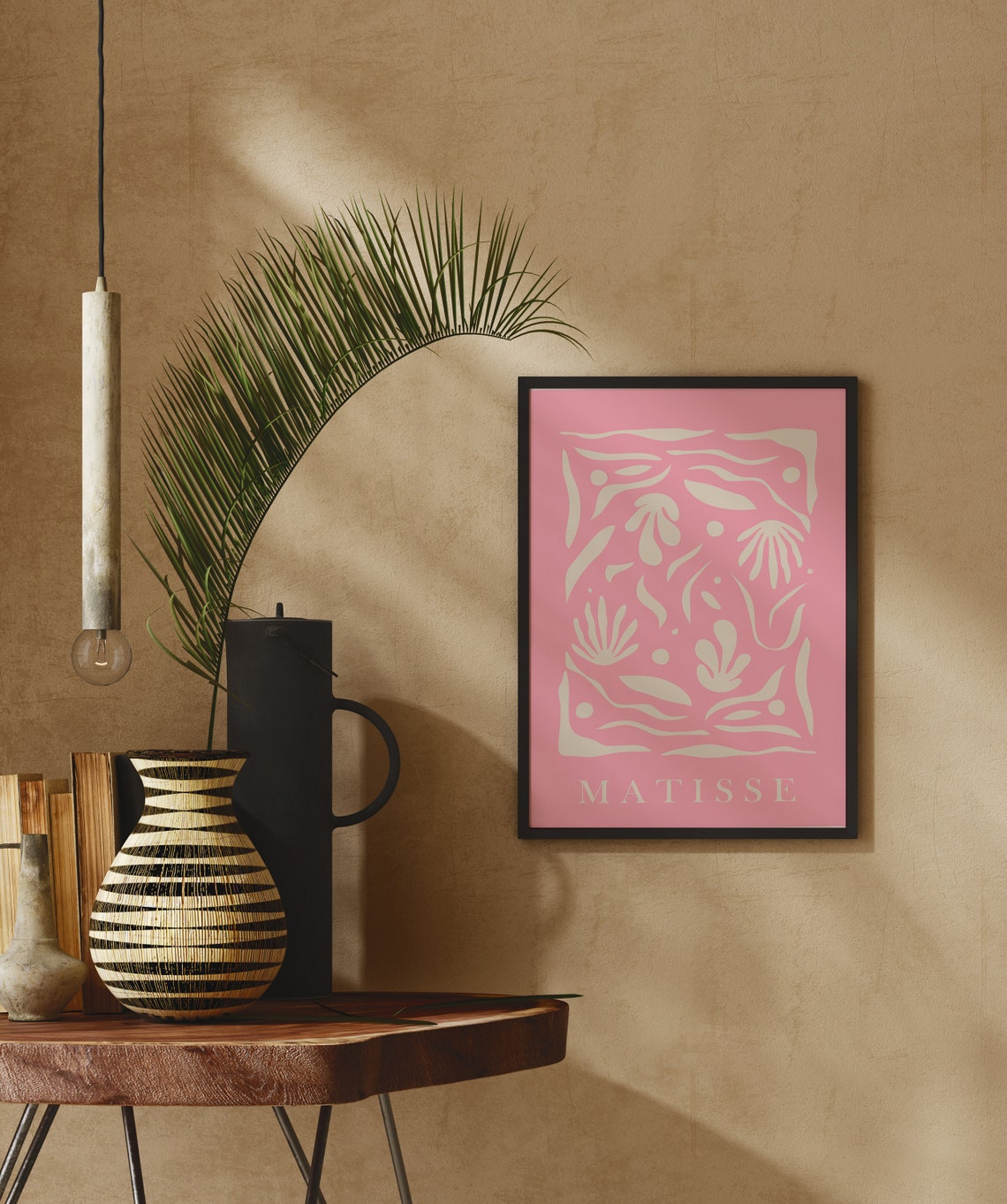 Matisse Hot Pink Organic Cut Out Shapes Modern Abstract Poster - Image 3