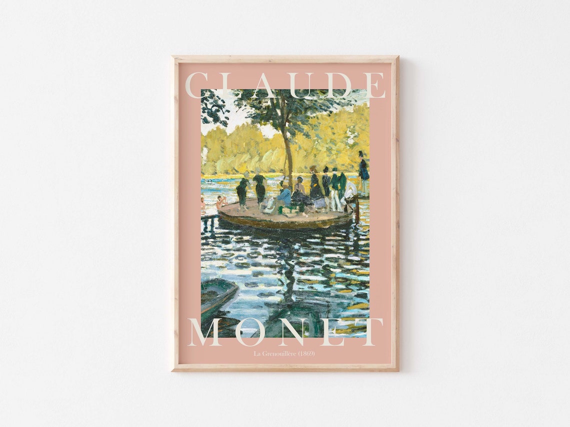 Claude Monet La Grenouillère 1869 River Boats Gathering Poster - Image 3