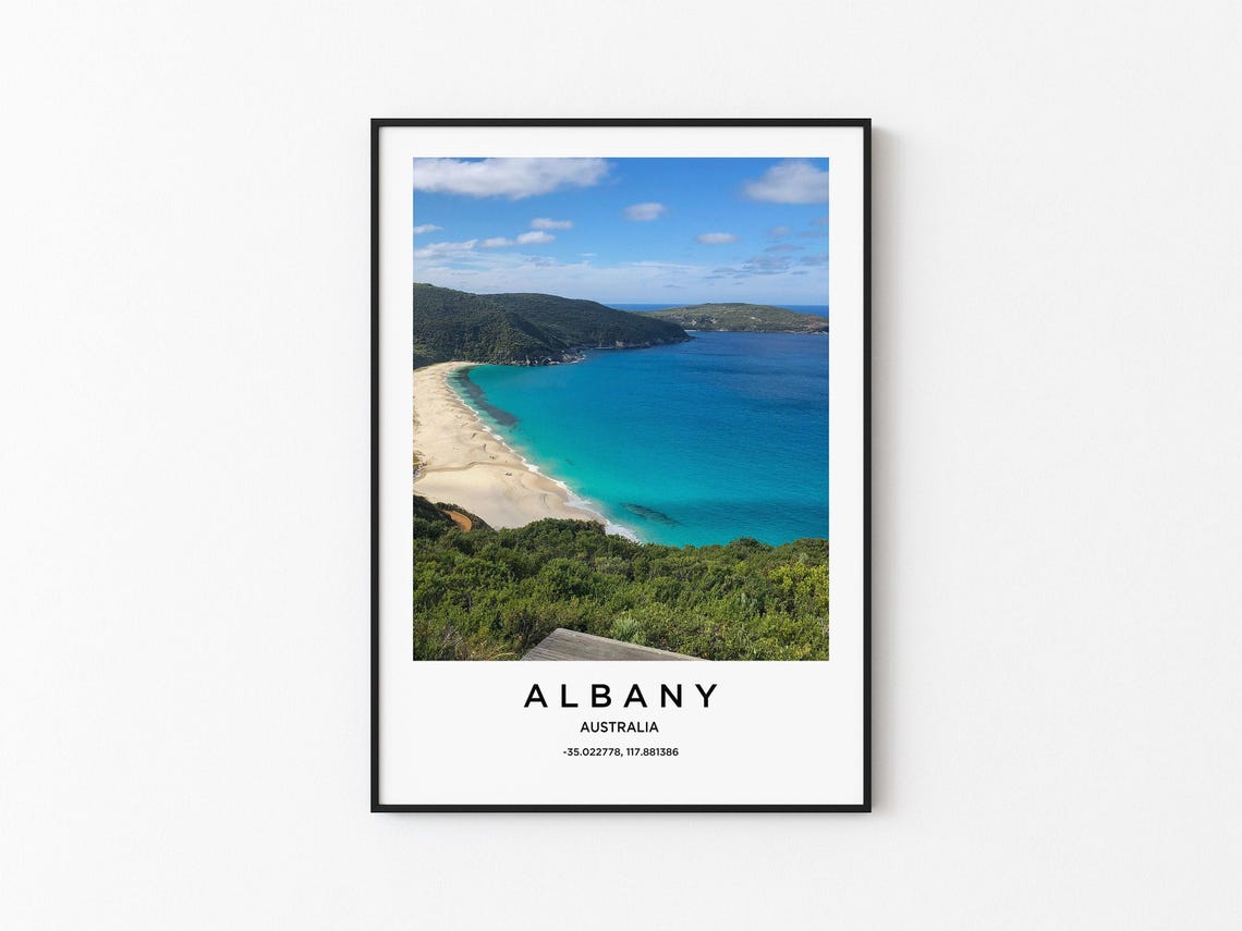 Albany Australia Turquoise Bay Scenic Coastline View Travel Poster