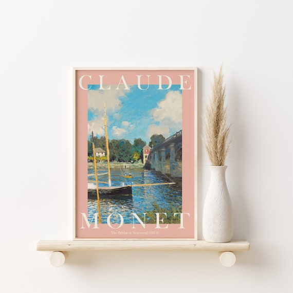 Monet Poster Claude Monet Print Monet Wall Art Monet Picture Modern Monet Print Vintage Monet Art The Bridge At Argenteuil