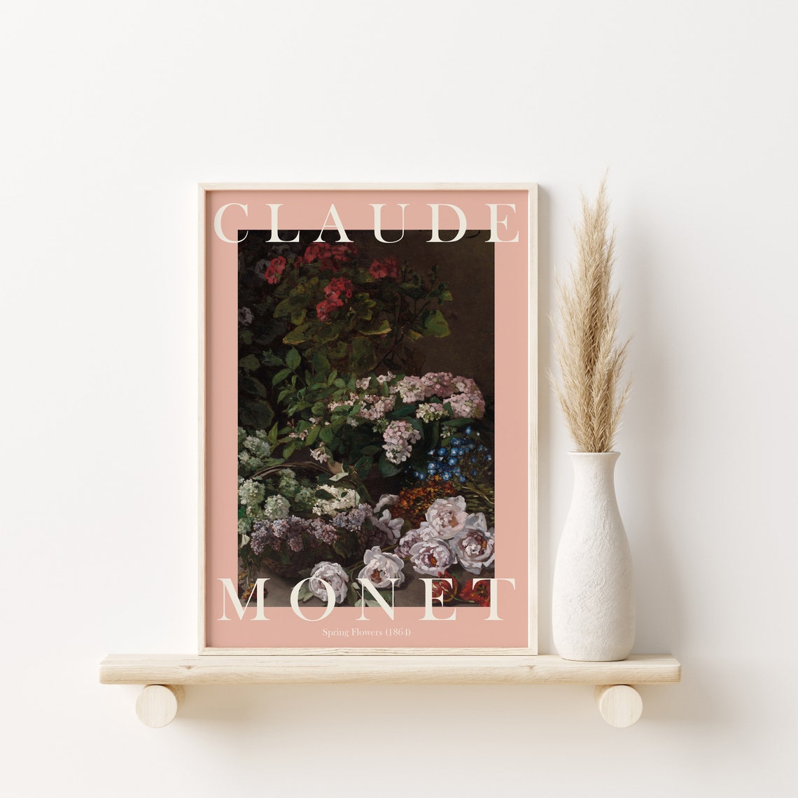 Claude Monet Spring Flowers 1864 Blossom Bouquet Still Life Poster