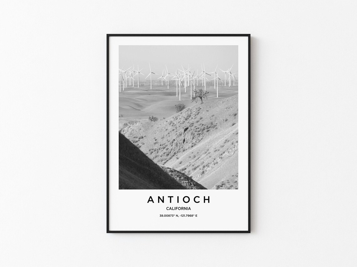 Antioch Travel Poster, Antioch Map Art Print