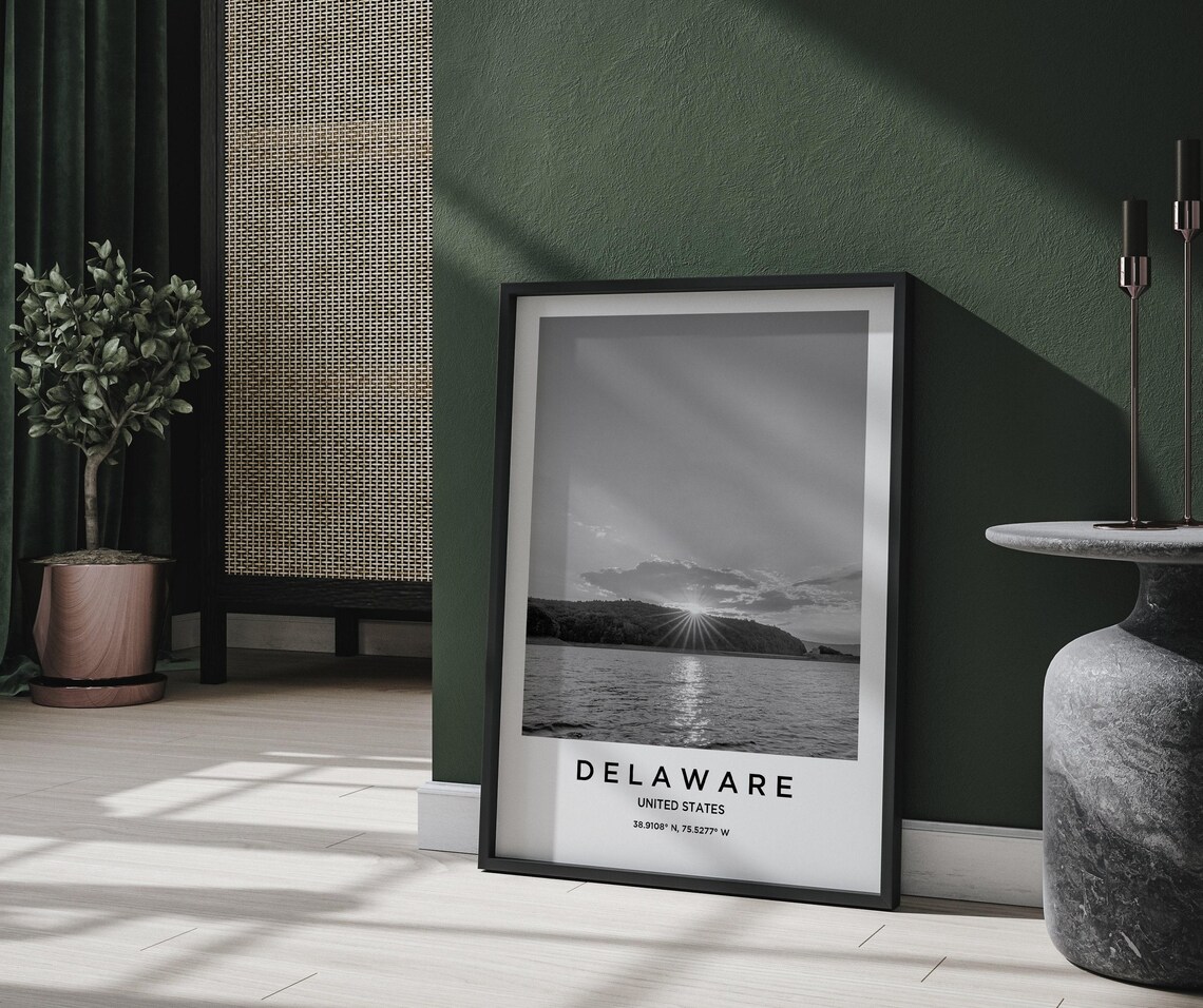 Delaware Travel Poster, Delaware Map Art Print - Image 2