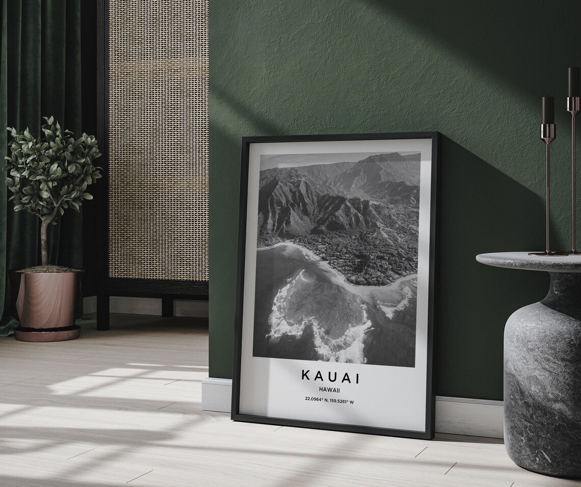 Kauai Travel Poster, Kauai Map Art Print - Image 2