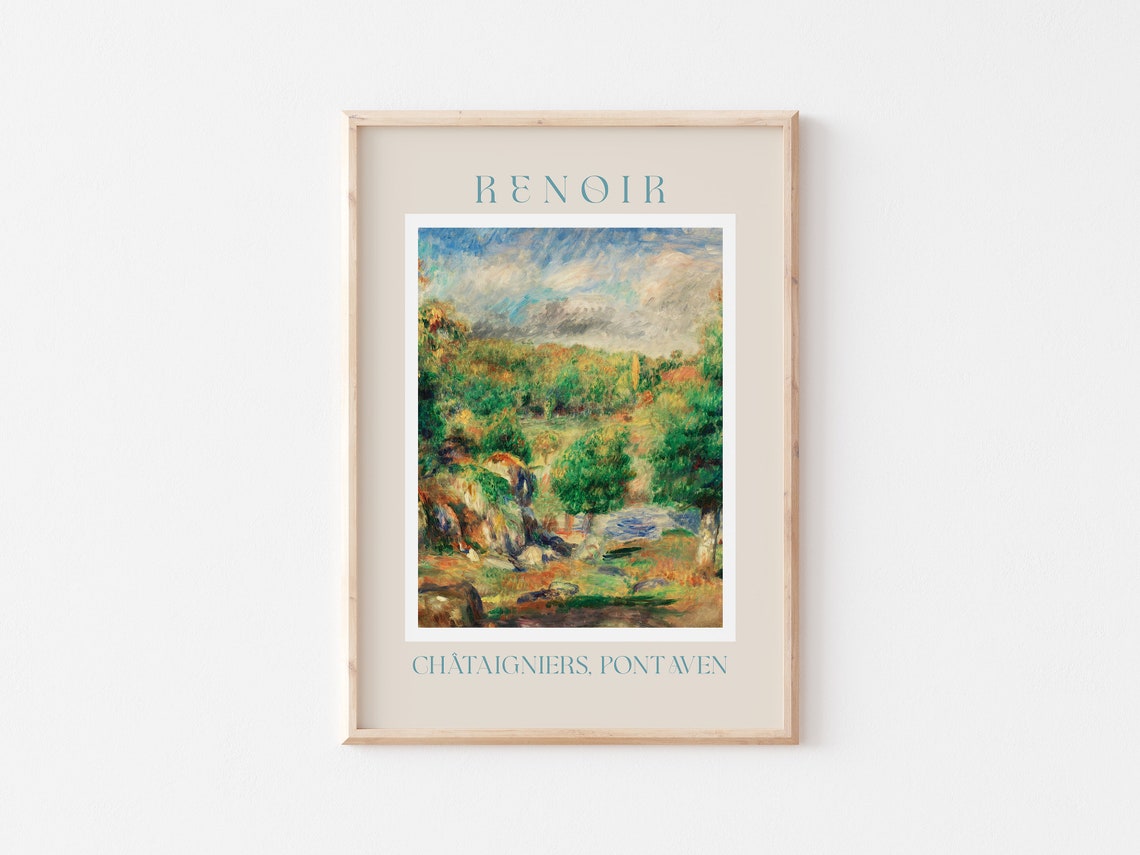 Renoir Chataigniers Pont Aven Lush Woodland Landscape Art Poster - Image 3