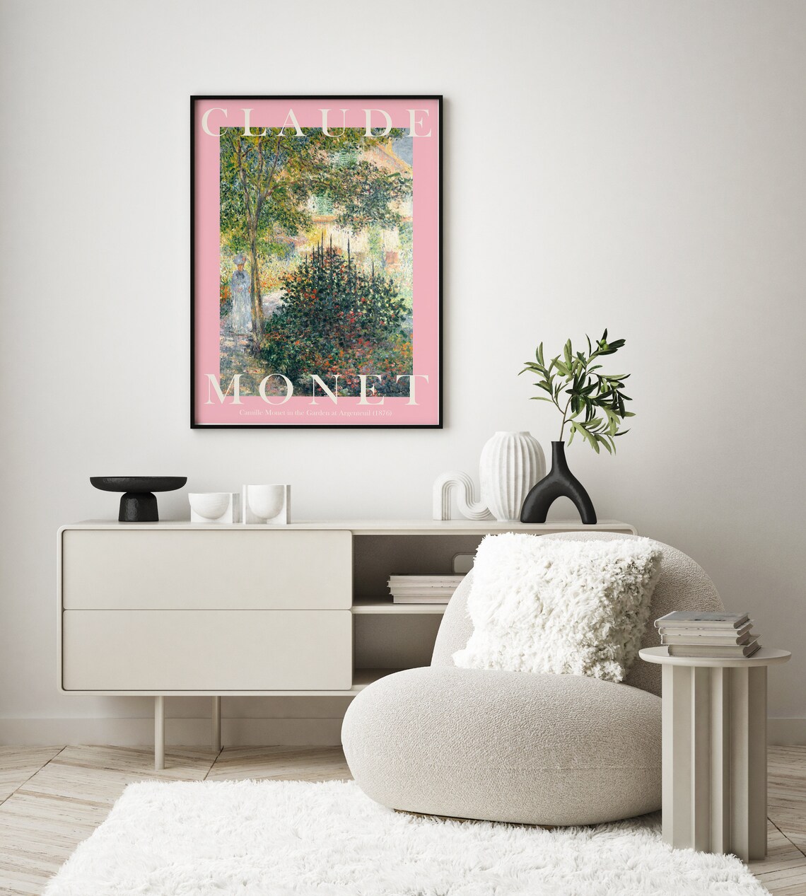 Claude Monet Modern Vintage Exhibition Art Print - Image 3