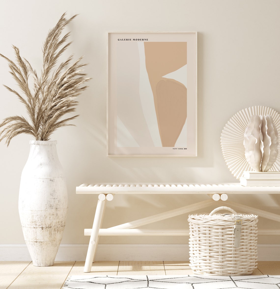 Galerie Moderne Tan Beige Abstract Shapes Warm Neutral Wall Poster - Image 3