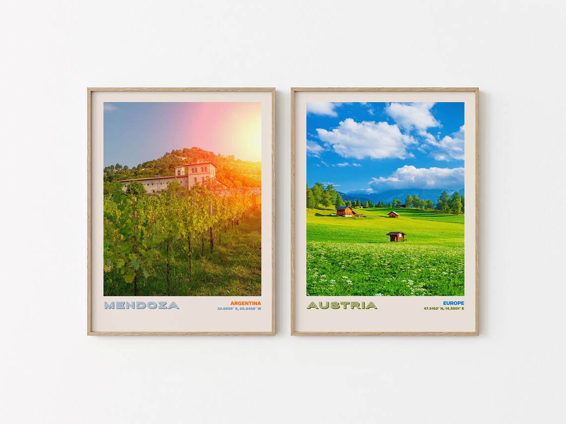Mendoza Travel Poster Mendoza Print Mendoza Photo Print Mendoza Wall Decor Mendoza Travel Art Argentina Picture Mendoza 4 - Image 2