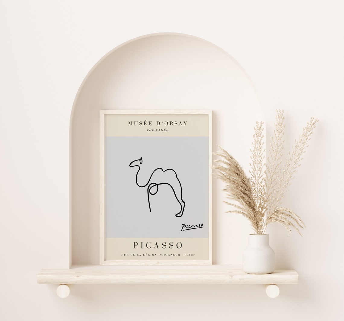 Picasso The Camel Minimal Line Art Gallery Exhibition Poster - Image 2