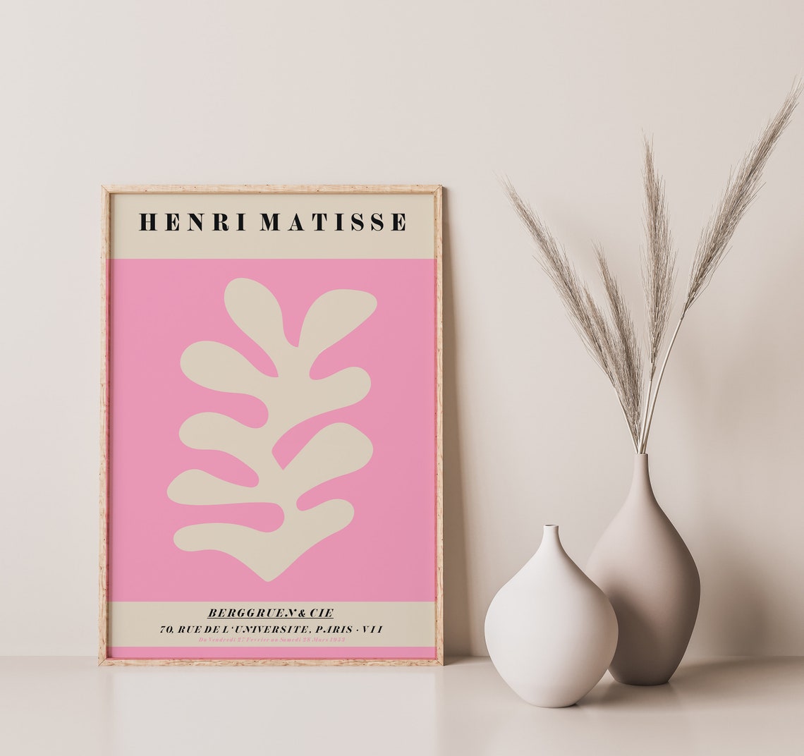 Henri Matisse Pink Palm Cut Out Berggruen Exhibition Art Poster