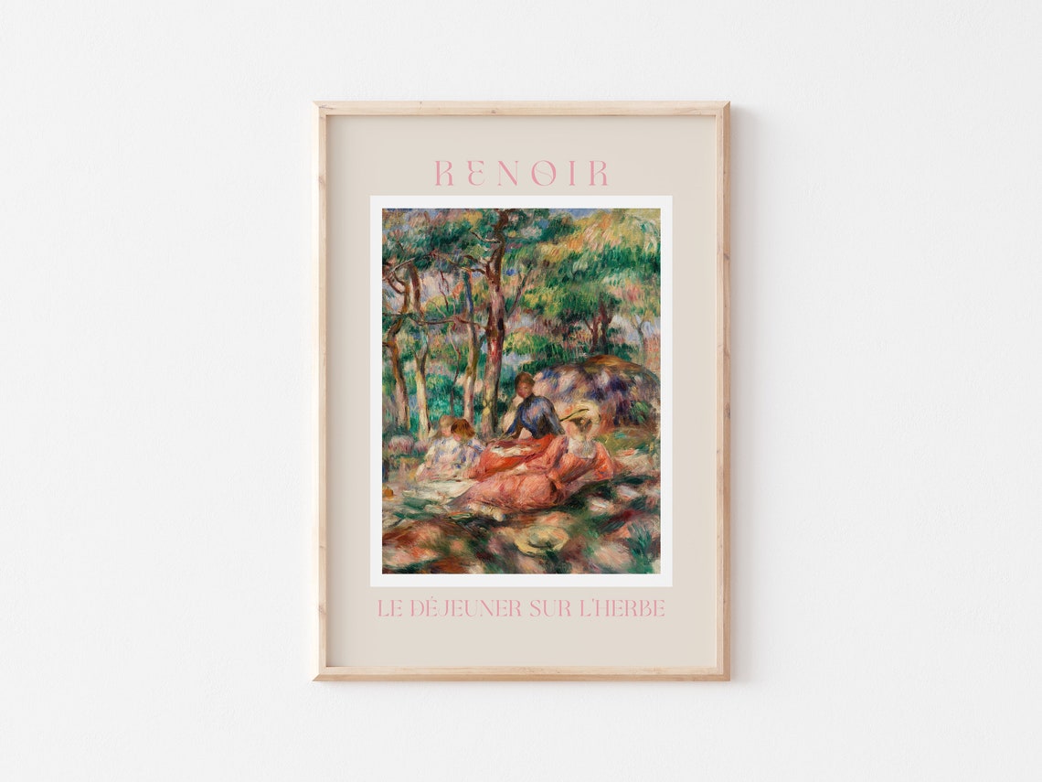 Renoir Le Dejeuner Sur LHerbe Picnic Impressionist Art Poster - Image 3