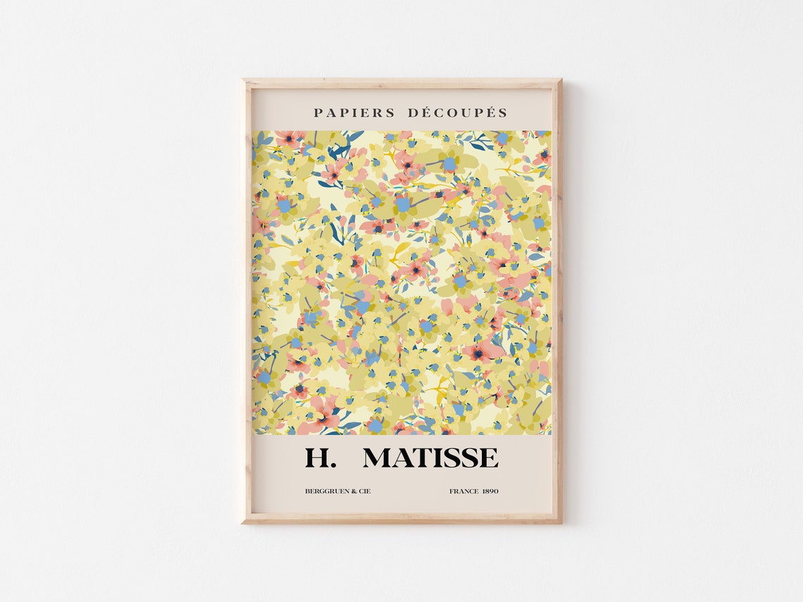 Henri Matisse Papiers Decoupes Yellow Floral Exhibition Poster - Image 3