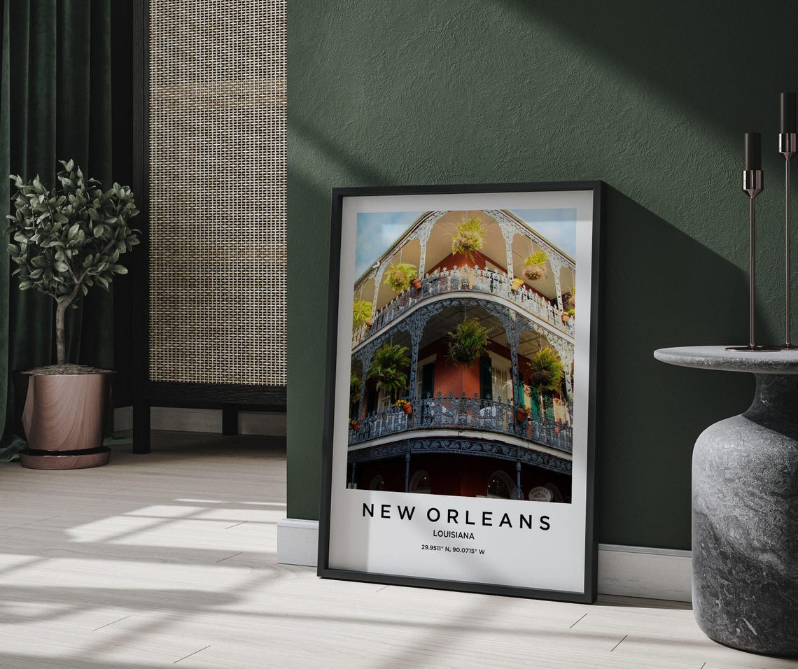 New Orleans Art New Orleans Print New Orleans Poster New Orleans Art New Orleans Photo New Orleans Map New Orleans Painting - Image 2