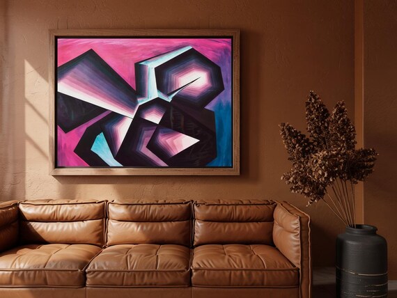Geometrical Intertwine Minimalistic Art Print Nature Decor Wall Room
