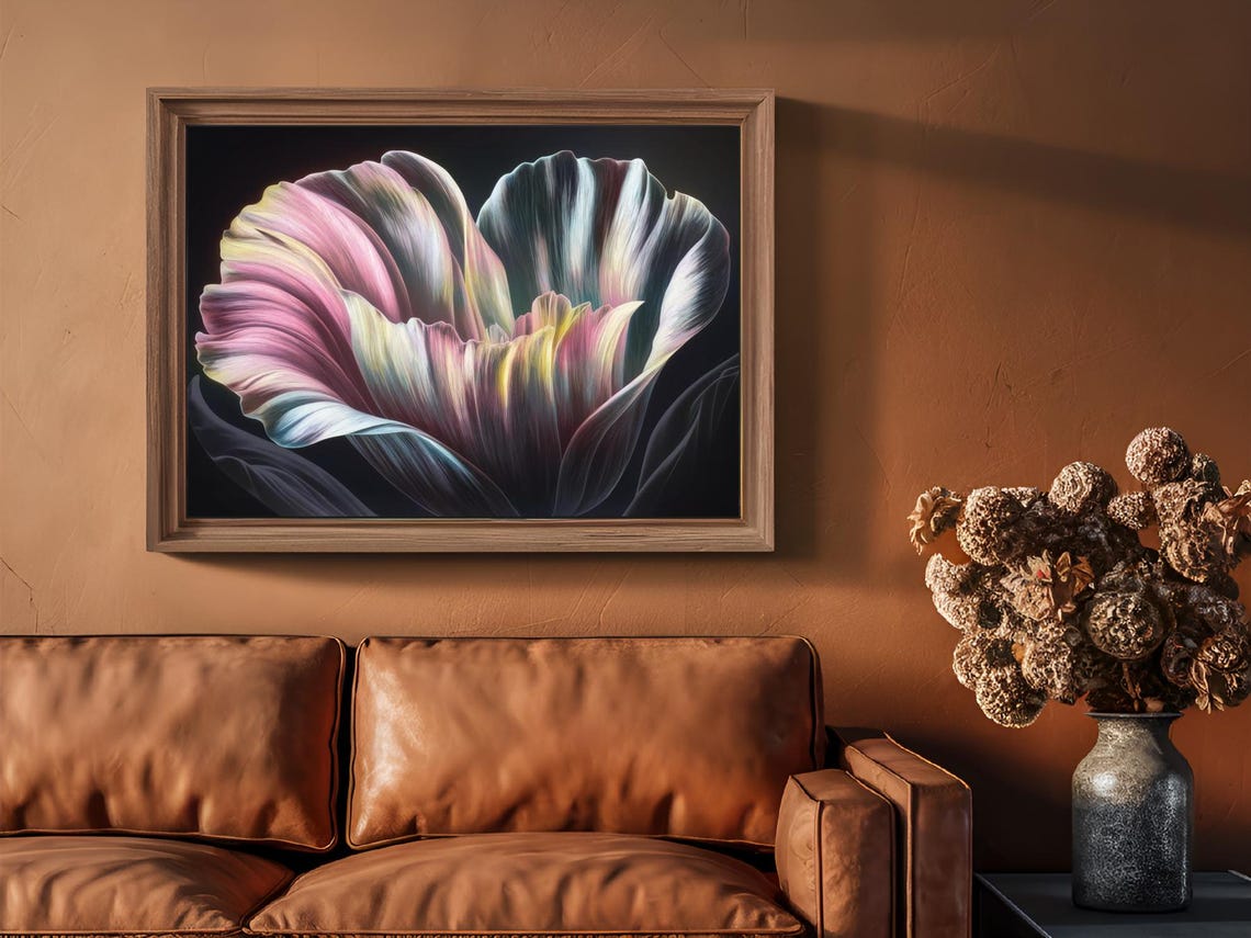 Soft Pastel Flower Bloom Macro Botanical Floral Nature Poster - Image 2