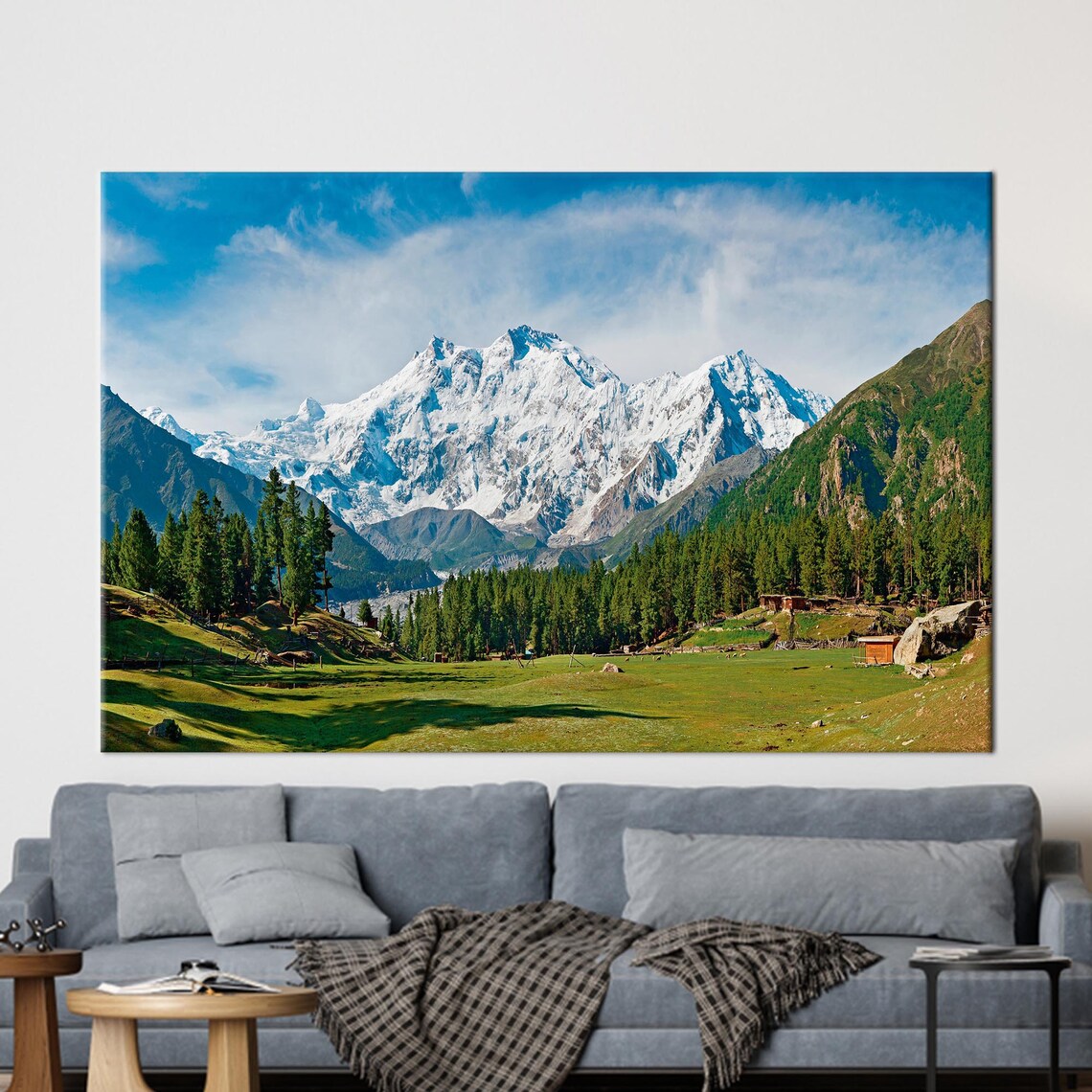 Nanga Parbat and Fairy Meadows Landscape Travel Poster